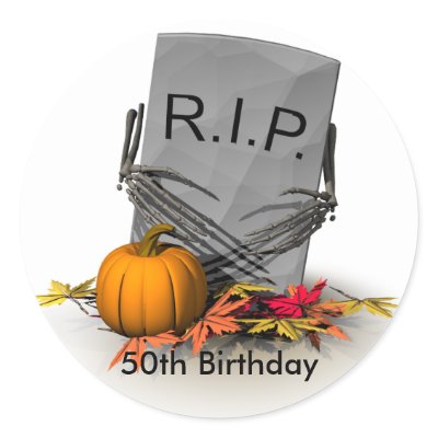 50th R.I.P. Birthday Sticker by 50th_birthday_gifts