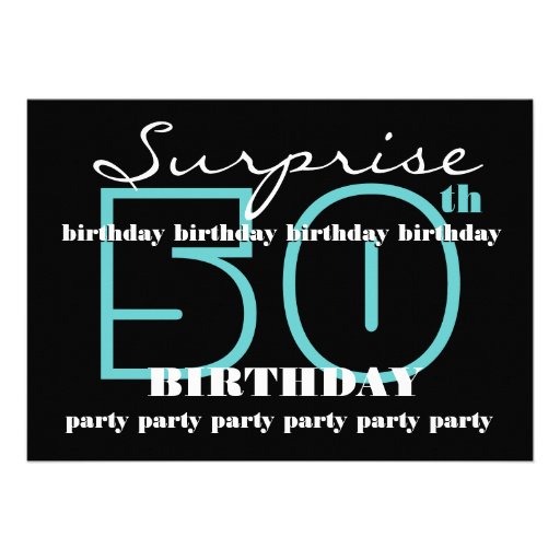 50th SUPRISE Birthday Party Invitation Template