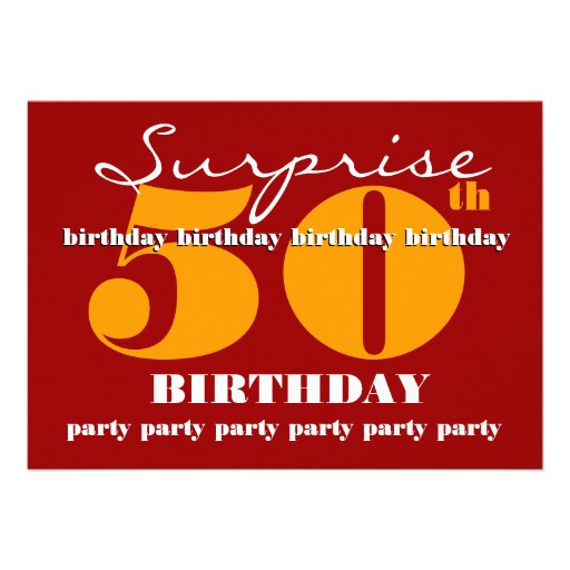 50th SUPRISE Birthday Party Invitation Template V5