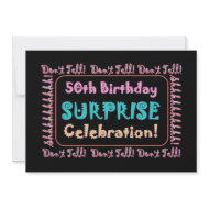50th SURPRISE Birthday Party Invitation Template invitation