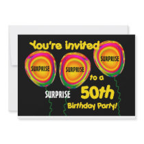 50th SURPRISE Birthday Party Invitation Template