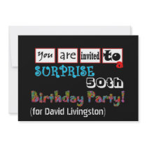50th SURPRISE Birthday Party Invitation Template