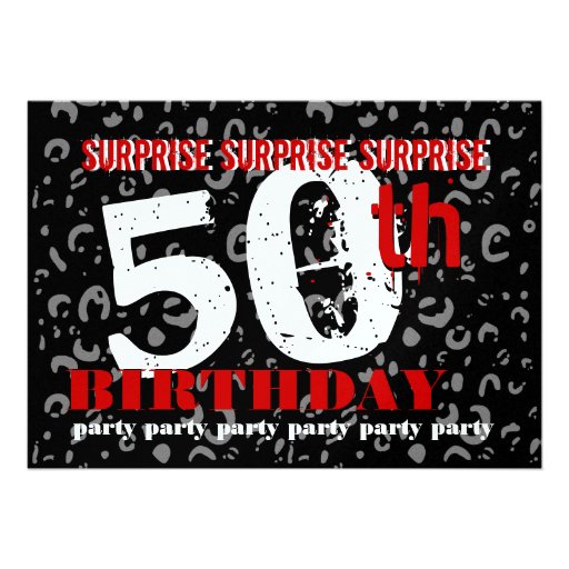 50th SURPRISE Birthday Party Invitation Template 5" X 7" Invitation ...