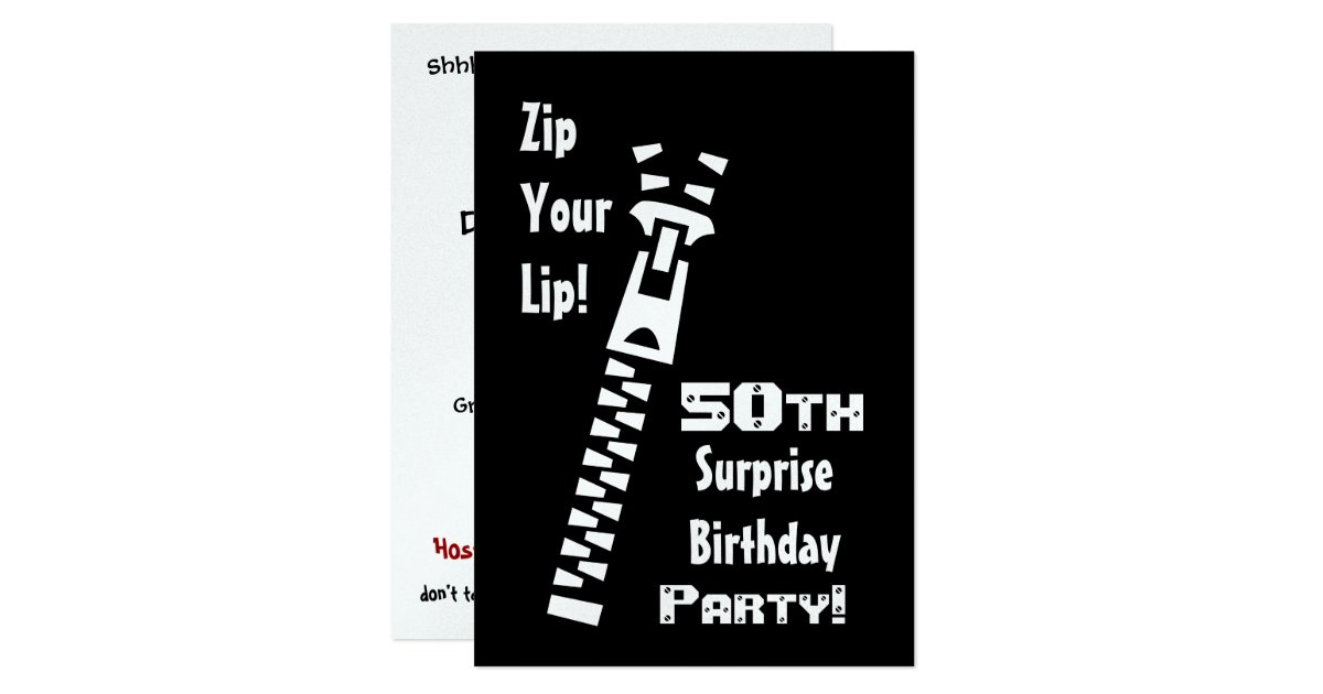 50th SURPRISE Birthday Party Invitation Template | Zazzle