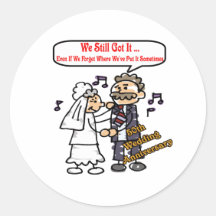 50th wedding anniversary 6t round stickers