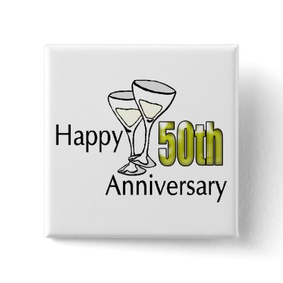 50th Wedding Anniversary Button