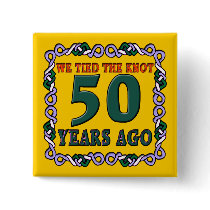50th Wedding Anniversary Button