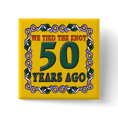 50th Wedding Anniversary Button