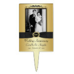 50th Wedding Anniversary Cake Pick with Photo