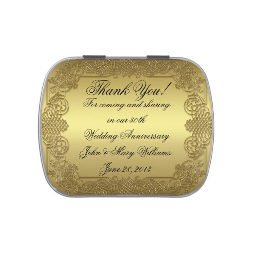 50th Wedding Anniversary Candy Tin | Zazzle