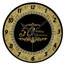 50th Wedding Anniversary Clock
