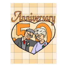 50th Wedding Anniversary Gifts Post Cards