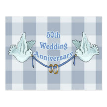 50th Wedding Anniversary Gifts Postcard