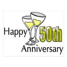 50th Wedding Anniversary Gifts Postcard