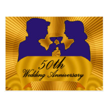 50th Wedding Anniversary Gifts Postcard