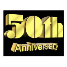 50th Wedding Anniversary Gifts Postcard