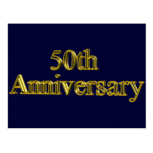 50th Wedding Anniversary Gifts Postcard
