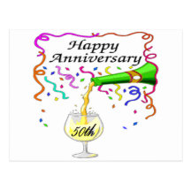 50th Wedding Anniversary Gifts Postcard