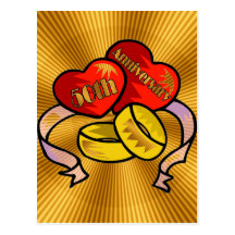 50th Wedding Anniversary Gifts Postcards