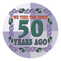 50th Wedding Anniversary Gifts Round Sticker