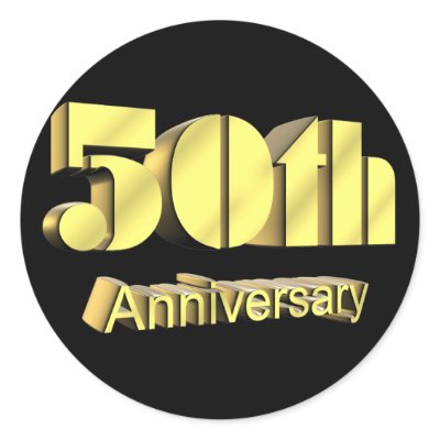 50th Wedding Anniversary Gifts Sticker