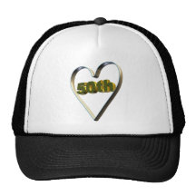 50th Wedding Anniversary Gifts Trucker Hat