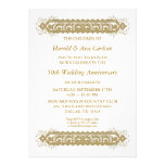 50th Wedding Anniversary Gold Scroll Party Custom Announcement