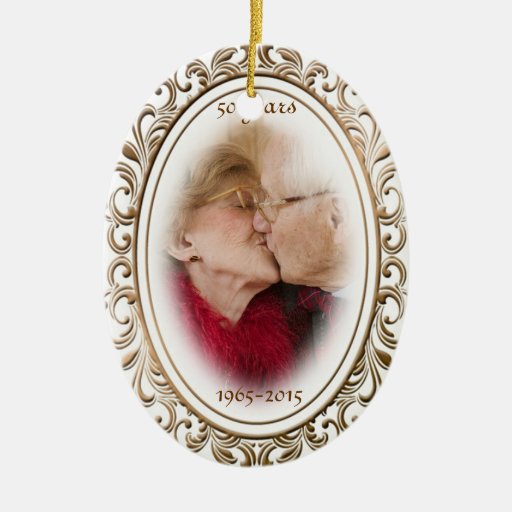 50th wedding anniversary golden frame custom photo 50th wedding anniversary golden frame custom photo