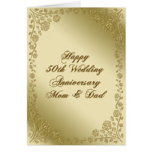 50th Wedding Anniversary Greeting Card | Zazzle