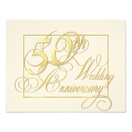 50th Wedding Anniversary - Inexpensive Invitations