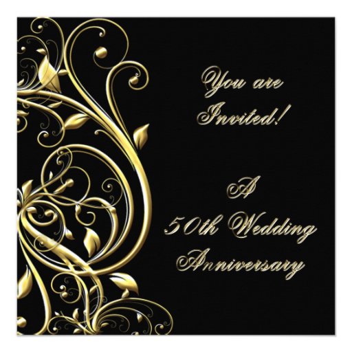 50th Wedding Anniversary Invitation (front side)