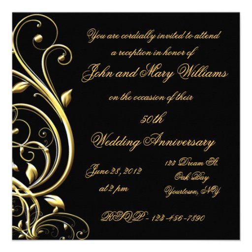 50th Wedding Anniversary Invitation