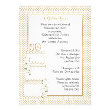 50th Wedding Anniversary Invitation