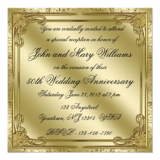 50th Wedding Anniversary Invitation