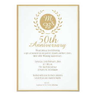 Order 50th wedding anniversary invitations