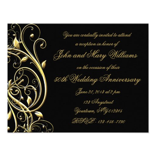 50th Wedding Anniversary Invitation