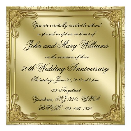 50th Wedding Anniversary Invitation
