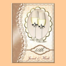 50th Wedding anniversary invitation announcement invitations
