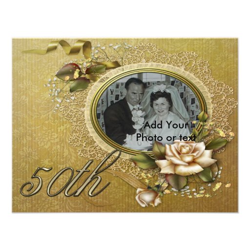 50th Wedding anniversary invitation announcement