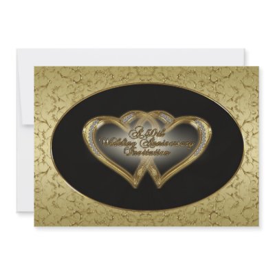 50th Wedding Anniversary Invitation Card