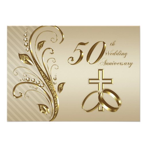 50th Wedding Anniversary Invitation Card