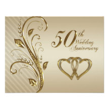 50th Wedding Anniversary Invitation Card