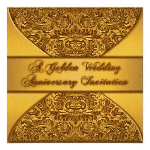 50th Wedding Anniversary Invitation Card