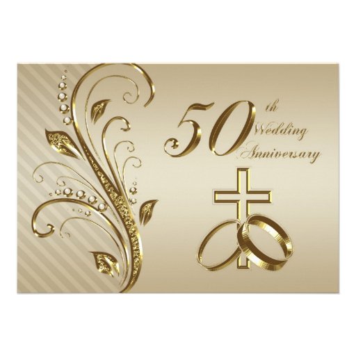 50th Wedding Anniversary Invitation Card