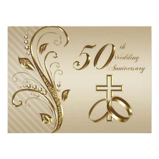 50th Wedding Anniversary Invitation Card