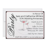50th Wedding Anniversary Invitation Cocktails
