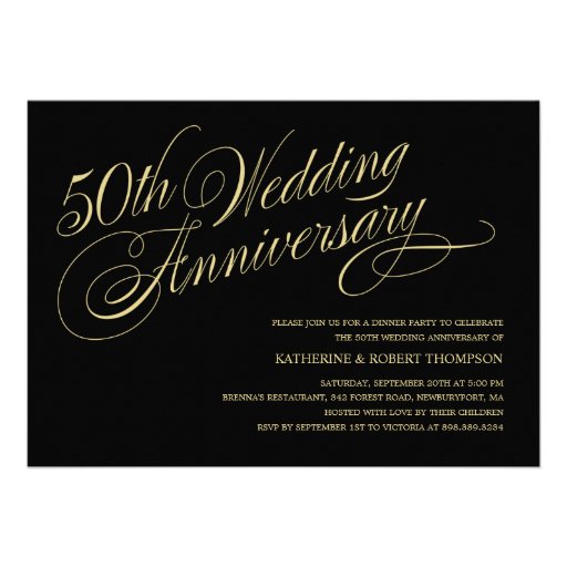 50th Wedding Anniversary Invitations