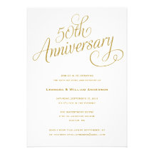50TH | WEDDING ANNIVERSARY INVITATIONS