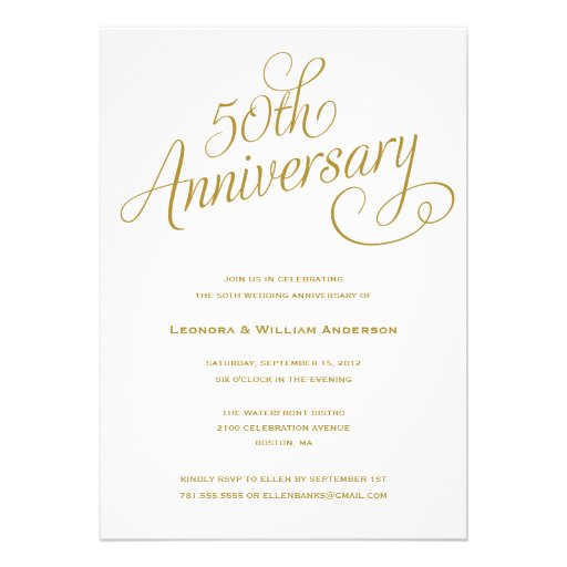 50TH | WEDDING ANNIVERSARY INVITATIONS