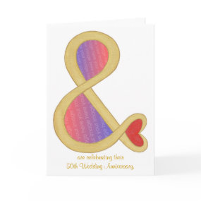 50th Wedding Anniversary Invitations, And Sign card